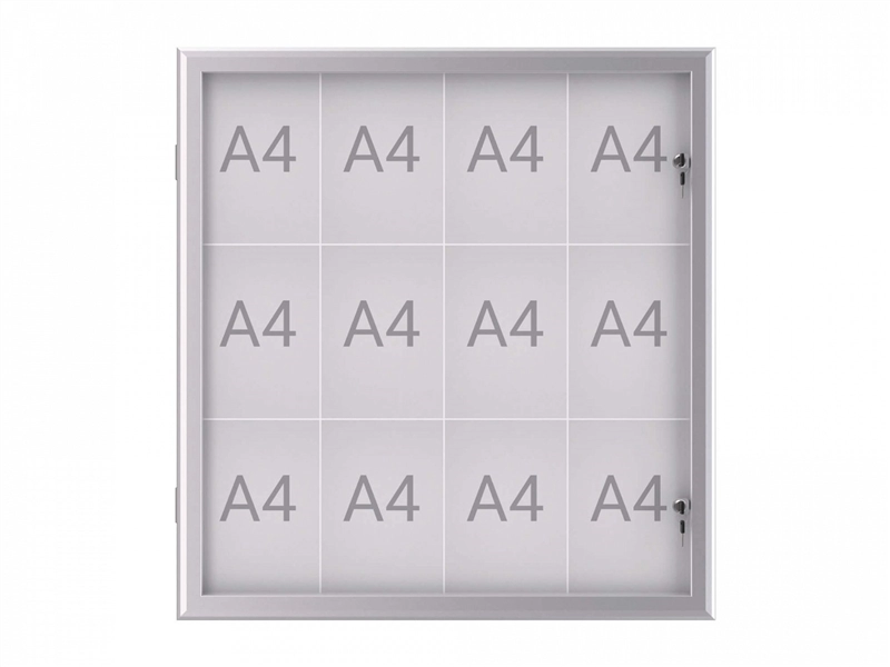 Een Vitrine voor binnen buiten excite 12xA4 aluminium koop je bij Meubels and More