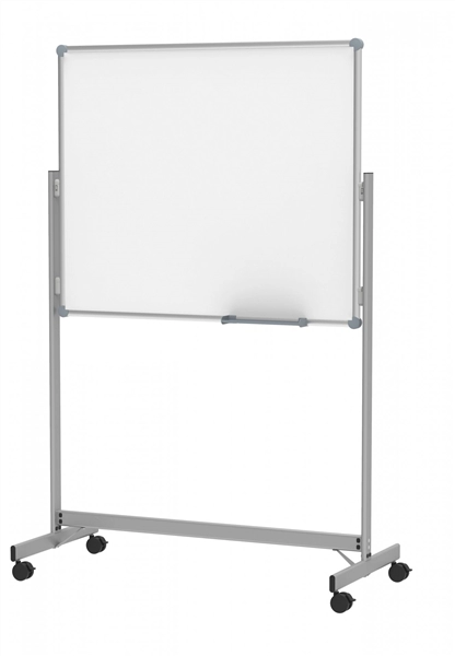 Een Verrijdbaar Whiteboard pro 100x120cm vaste uitvoering grijs koop je bij Meubels and More