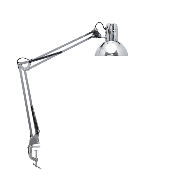 Een Bureaulamp study chrome excl. lamp met tafelklem lichtzilver koop je bij Meubels and More