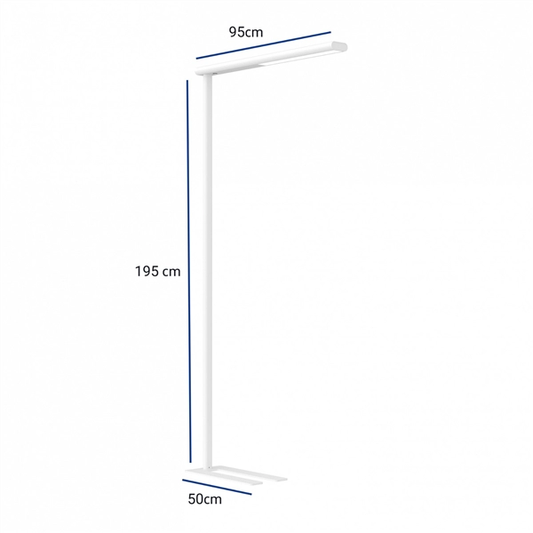 Een Vloerlamp LED jet dimbaar wit koop je bij Meubels and More