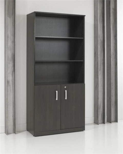 Een Kast half open Manage-it 200x90x42cm donker eiken koop je bij Meubels and More