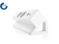 Een Powerdesk opbouw 2 stopcontacten , 2 USB-A in wit of zwart koop je bij Meubels and More