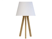 Een Katy bureaulamp wit bamboo koop je bij Meubels and More