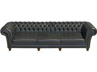 Een Bank Chesterfield 5-zits afmeting 364 br x 92 dp 3 zitkussens houten onderstel koop je bij Meubels and More