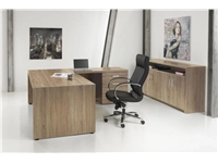 Een L-bureau Manage-it 210x210cm + ladeblok Robson eiken koop je bij Meubels and More