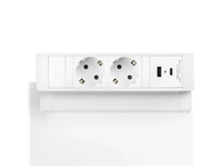 Een Opbouw contactdoos 2x stroom 1x USB A en C charge in wit of zwart koop je bij Meubels and More