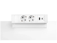 Een Opbouw contactdoos 2x stroom 1x USB A en C charge in wit of zwart koop je bij Meubels and More