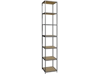 Een Flexwall frame 6 OH 244x40x43cm met 6-vaks en 7 legborden eiken YT-09A koop je bij Meubels and More