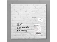 Een Glas-magneetbord Artverum 480x480x15mm White Klinker koop je bij Meubels and More