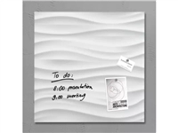 Een Glas-magneetbord Artverum 480x480x15mm White Wave koop je bij Meubels and More