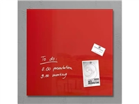 Glas-magneetbord Artverum 480x480x15mm rood