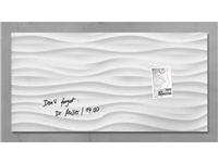 Een Glas-magneetbord Artverum 910x460x15mm White Wave koop je bij Meubels and More