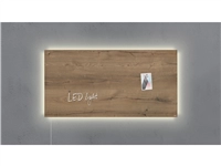 Een Glas-magneetbord Artverum LED 910x460x15 Natural Wood koop je bij Meubels and More