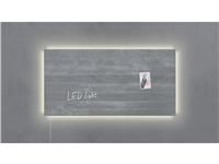 Een Glas-magneetbord Artverum LED 910x460x15 betondesign koop je bij Meubels and More