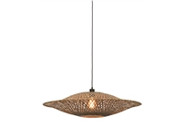 Een Hanglamp Bali bamboe horiz 87x20cm zwart naturel L koop je bij Meubels and More