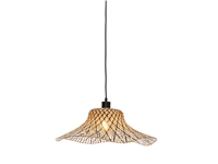 Een Hanglamp Ibiza bamboe wavy dia.50xh.15cm zwart naturel S koop je bij Meubels and More