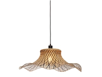 Een Hanglamp Ibiza bamboe wavy dia.65xh.20cm zwart naturel L koop je bij Meubels and More