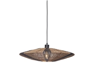 Een Hanglamp Iguazu jute schijf L dia.55xh.14cm zwart naturel koop je bij Meubels and More