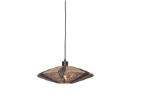 Een Hanglamp Iguazu jute schijf S dia.40xh.12cm zwart naturel koop je bij Meubels and More