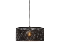 Een Hanglamp Java bamboe rond recht dia. 50xh.22cm zwart koop je bij Meubels and More