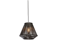 Een Hanglamp Merapi bamboe diamond 30xh.30cm zwart koop je bij Meubels and More