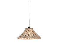 Een Hanglamp Tahiti bamboe dia. 45xh.20cm zwart naturel koop je bij Meubels and More