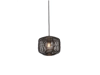 Een Hanglamp Tanami rotan dia.25xh.20cm zwart koop je bij Meubels and More