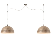 Een Hanglamp bamboe Halong dia.53xh.35cm 2-kaps hangsysteem donker naturel koop je bij Meubels and More