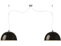 Een Hanglamp bamboe Halong dia.53xh.35cm 2-kaps hangsysteem zwart koop je bij Meubels and More