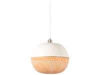 Een Hanglamp bamboe Mekong dia.40xh.32cm rond wit naturel koop je bij Meubels and More