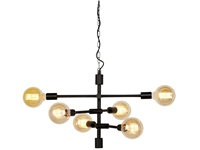 Een Hanglamp ijzer Nashville 3-arm 60x52xh.48cm zwart koop je bij Meubels and More