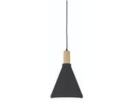 Een Hanglamp ijzer hout Melbourne dia.25xh.38cm zwart naturel S koop je bij Meubels and More