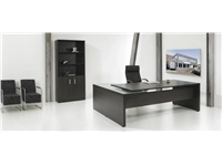 Een L-bureau Manage-it 230x172cm donker eiken koop je bij Meubels and More