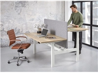 Een Zit/sta-duo bureau elektrisch verstelbaar Professional bladen 120-180cm koop je bij Meubels and More