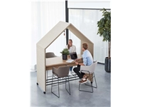 Een Overlegcabine half a Hut open met desk 227x188x90cm koop je bij Meubels and More