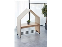 Een Overlegcabine half a Hut open met desk 227x188x90cm koop je bij Meubels and More