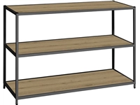 Een Flexwall frame 85x119x43cm met 2-vaks en 3 legborden eiken YT-09A koop je bij Meubels and More