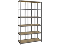 Een Flexwall frame 204x119x43cm met 15-vaks en 6 legborden eiken YT-09A koop je bij Meubels and More