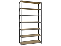 Een Flexwall frame 244x119x43cm met 6-vaks en 7 legborden eiken YT-09A koop je bij Meubels and More