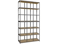 Een Flexwall frame 244x119x43cm met 18-vaks en 7 legborden eiken YT-09A koop je bij Meubels and More