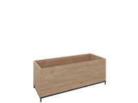 Een Flexwall plantenbak eiken YT-09A passend naast 1 OH eiken YT-09A op 4-poots metalen frame 119x46x43cm koop je bij Meubels and More