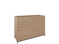 Een Flexwall plantenbak eiken YT-09A passend naast 2 OH eiken YT-09A op 4-poots metalen frame 119x85x43cm koop je bij Meubels and More