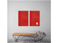 Glas-magneetbord Artverum 1000x650x15mm rood