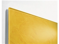 Een Glas-magneetbord Artverum Yellow Structure mat 480x480x15mm koop je bij Meubels and More