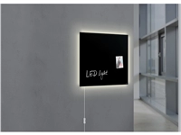 Een Glas-magneetbord Artverum LED 480x480x15 zwart koop je bij Meubels and More