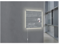 Een Glas-magneetbord Artverum LED light 480x480x15 betondesign koop je bij Meubels and More