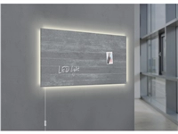 Een Glas-magneetbord Artverum LED 910x460x15 betondesign koop je bij Meubels and More