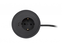 Een Powerbox rond inbouw 60mm wit of zwart koop je bij Meubels and More