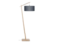 Een Vloerlamp Andes bamboe h.176cm kap 47x23cm eco linnen donkergrijs koop je bij Meubels and More