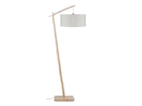 Een Vloerlamp Andes bamboe h.176cm kap 47x23cm eco linnen licht koop je bij Meubels and More